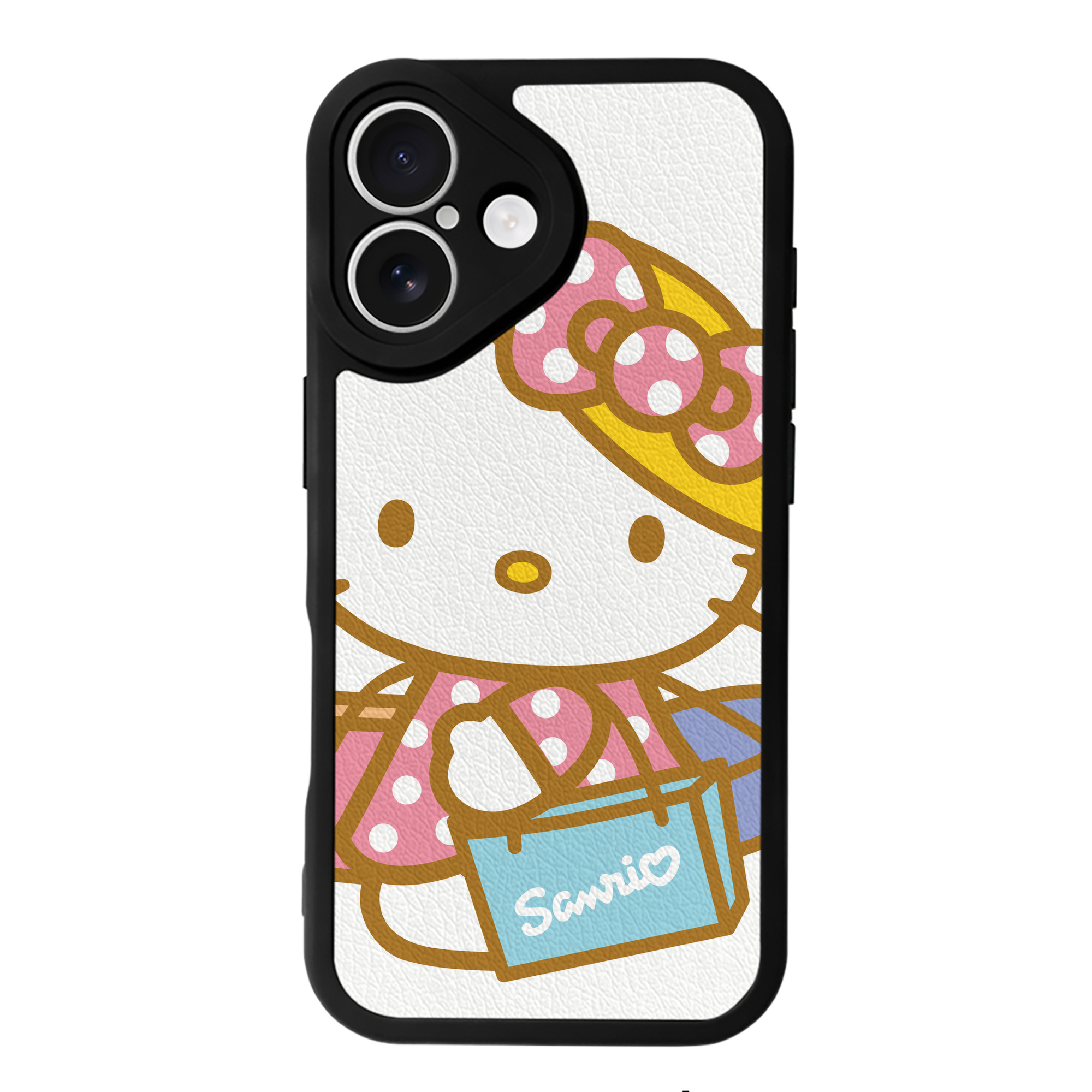 （画像用） Hello Kitty ハローキティ 【iPhone 16シリーズ対応】シリコンスマホケース（レザー調） 材質：シリコン